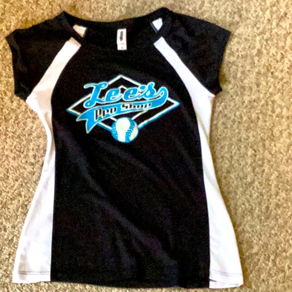 ⚾️ Softball Performance Lee’s  PRO SHOP VINTAGE EUC Black & SKY BLUE S/M